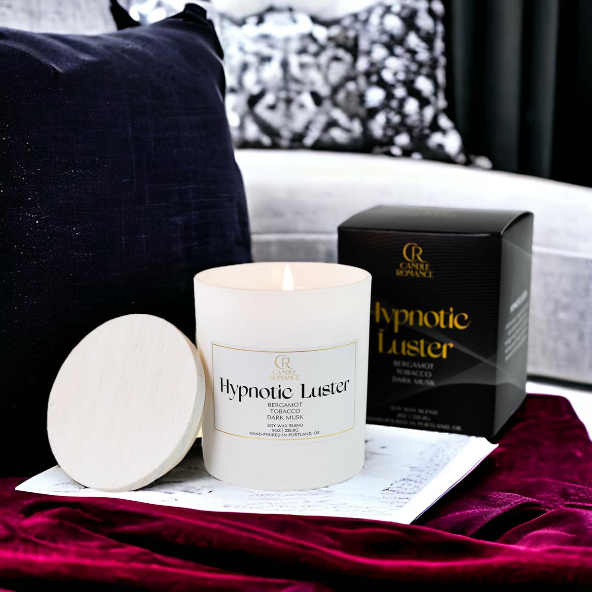 Hypnotic Luster Candle: Bergamot, Amber, Dark Musk | Candle